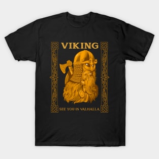 Viking Warrior Valhalla Norse Mythology Nordic Vikings T-Shirt